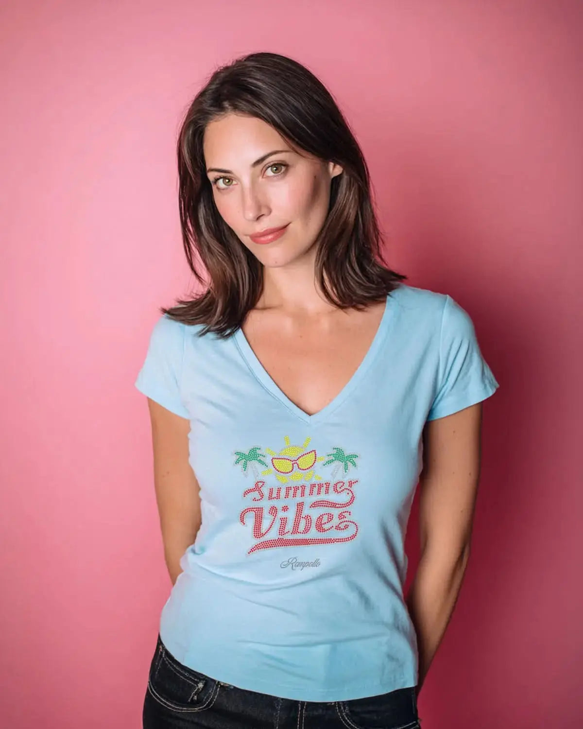 T-shirt strass Summervibes