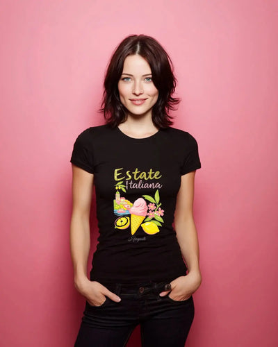 T-shirt strass Estateitaliana