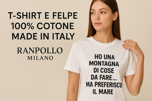 T-shirt e felpe stampate in cotone 100% Made in Italy Ranpollo Milano