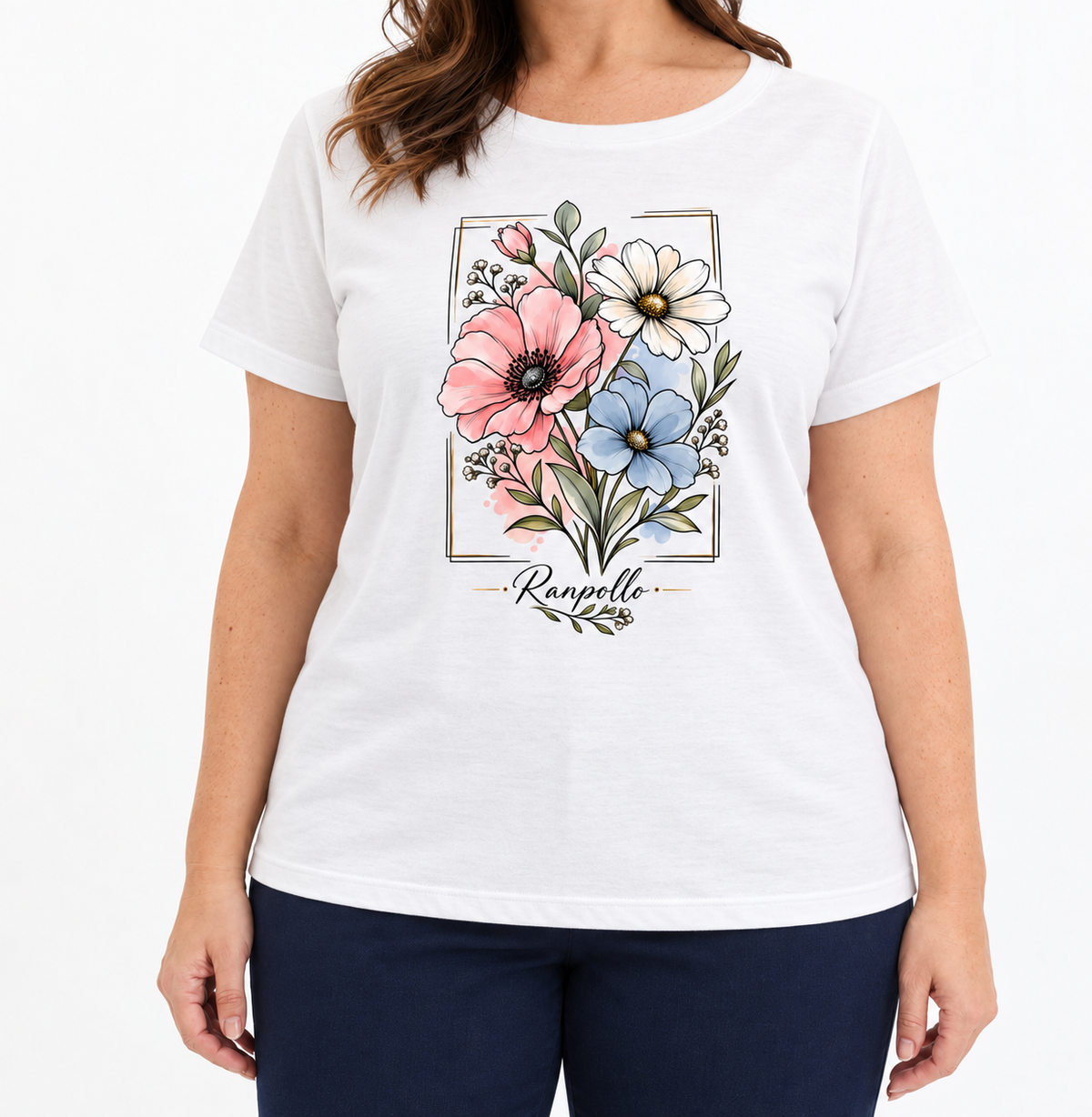T-shirt Curvy Basicflower