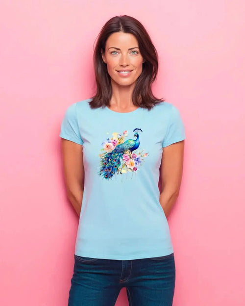 Carica immagine 1 in visualizzazione galleria. T-shirt Regular Pavone