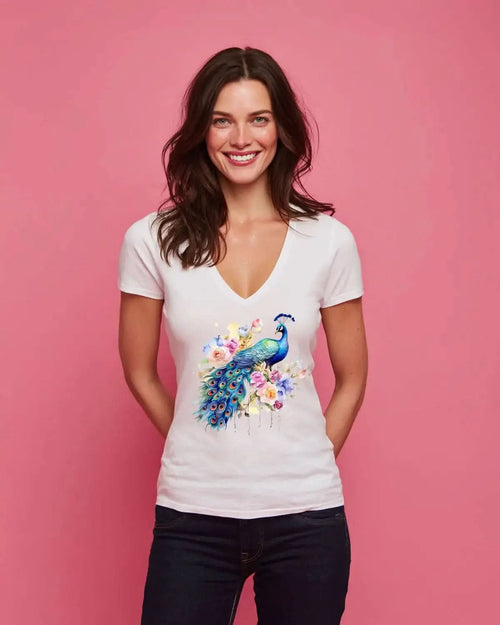 Carica immagine 1 in visualizzazione galleria. T-shirt Regular Pavone