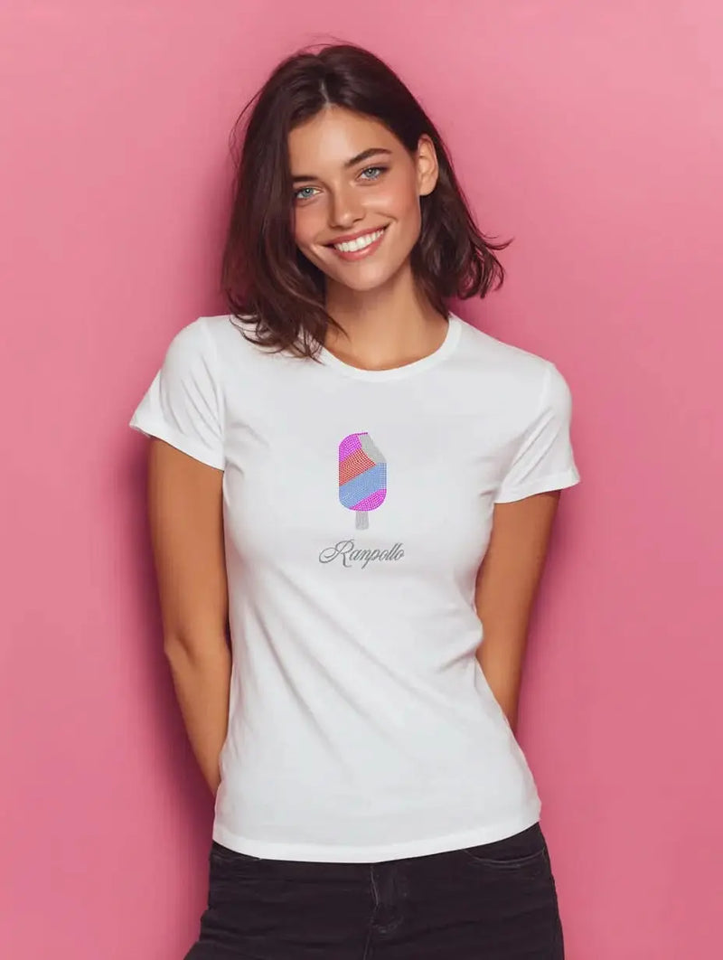 T-shirt strass Icecream