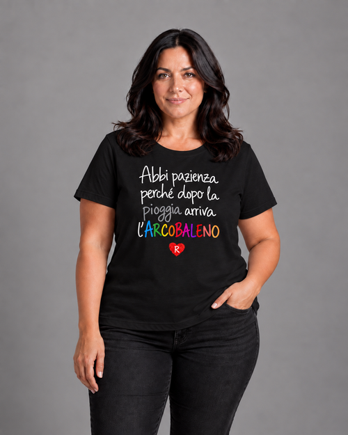 Carica immagine 1 in visualizzazione galleria. T-shirt Curvy Arcobaleno