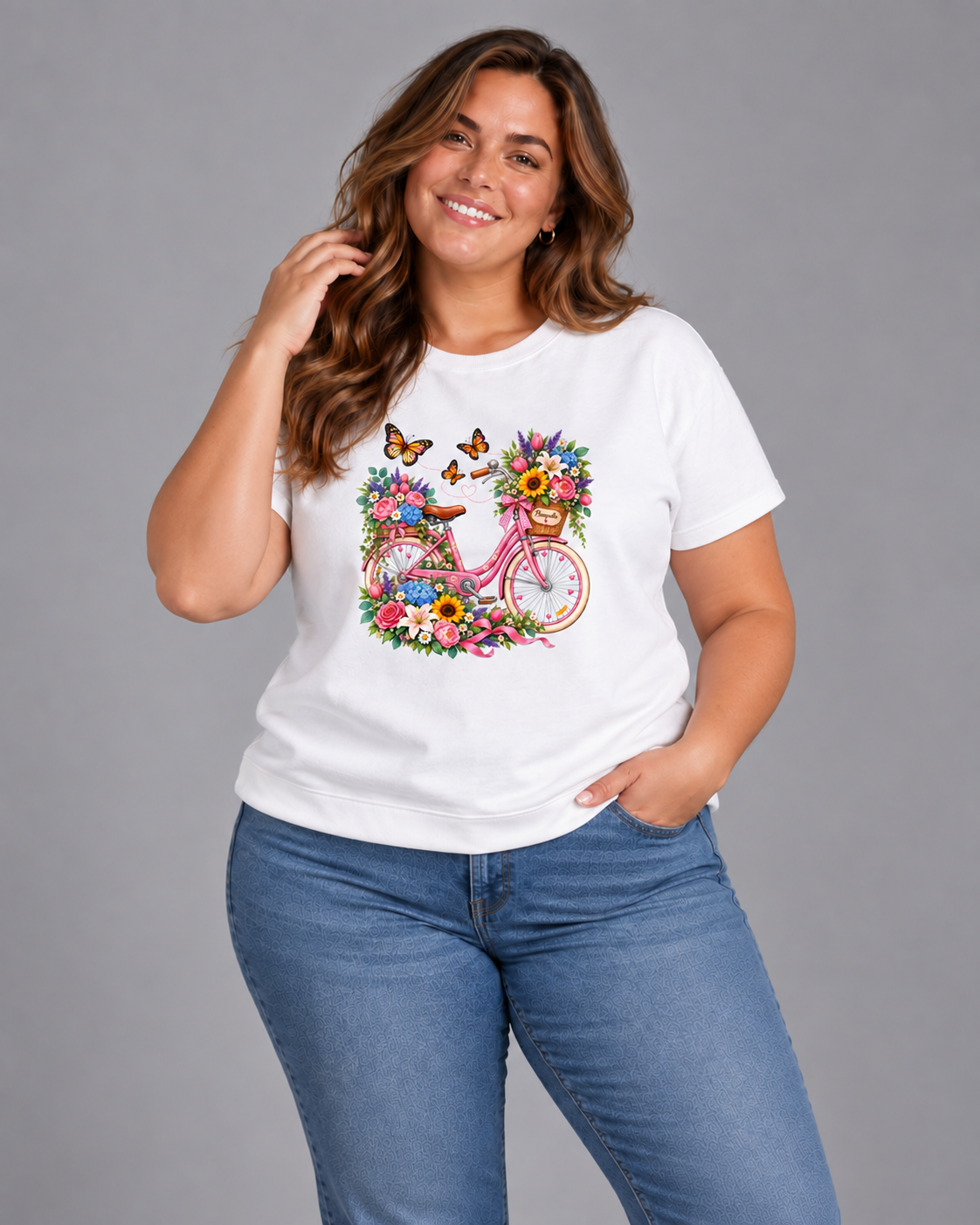 T-shirt Curvy Bikeflower