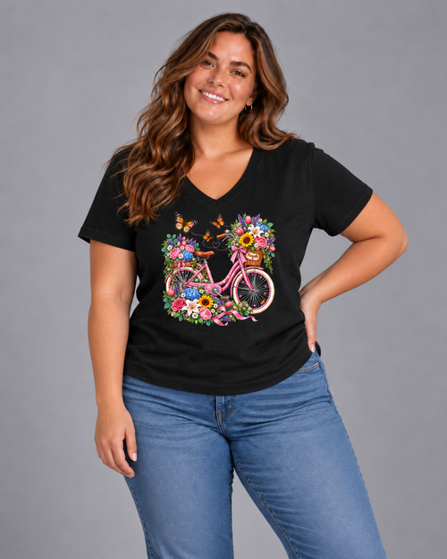 Carica immagine 1 in visualizzazione galleria. T-shirt Curvy Bikeflower