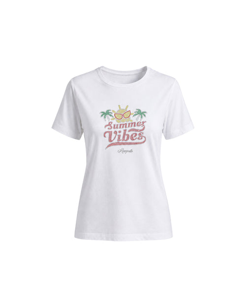 Carica immagine 1 in visualizzazione galleria. T-shirt Curvy Strass Summervibes