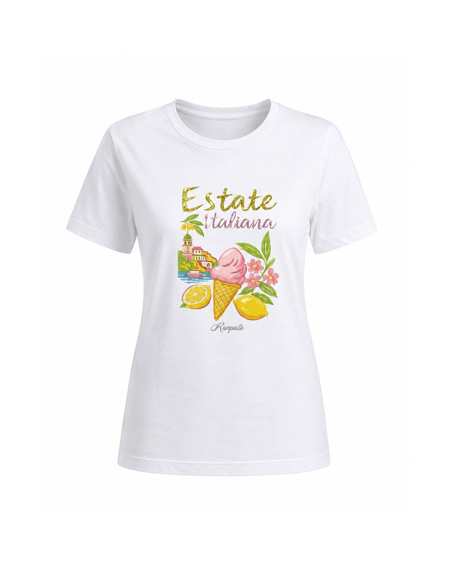 T-shirt Curvy Strass Estateitaliana