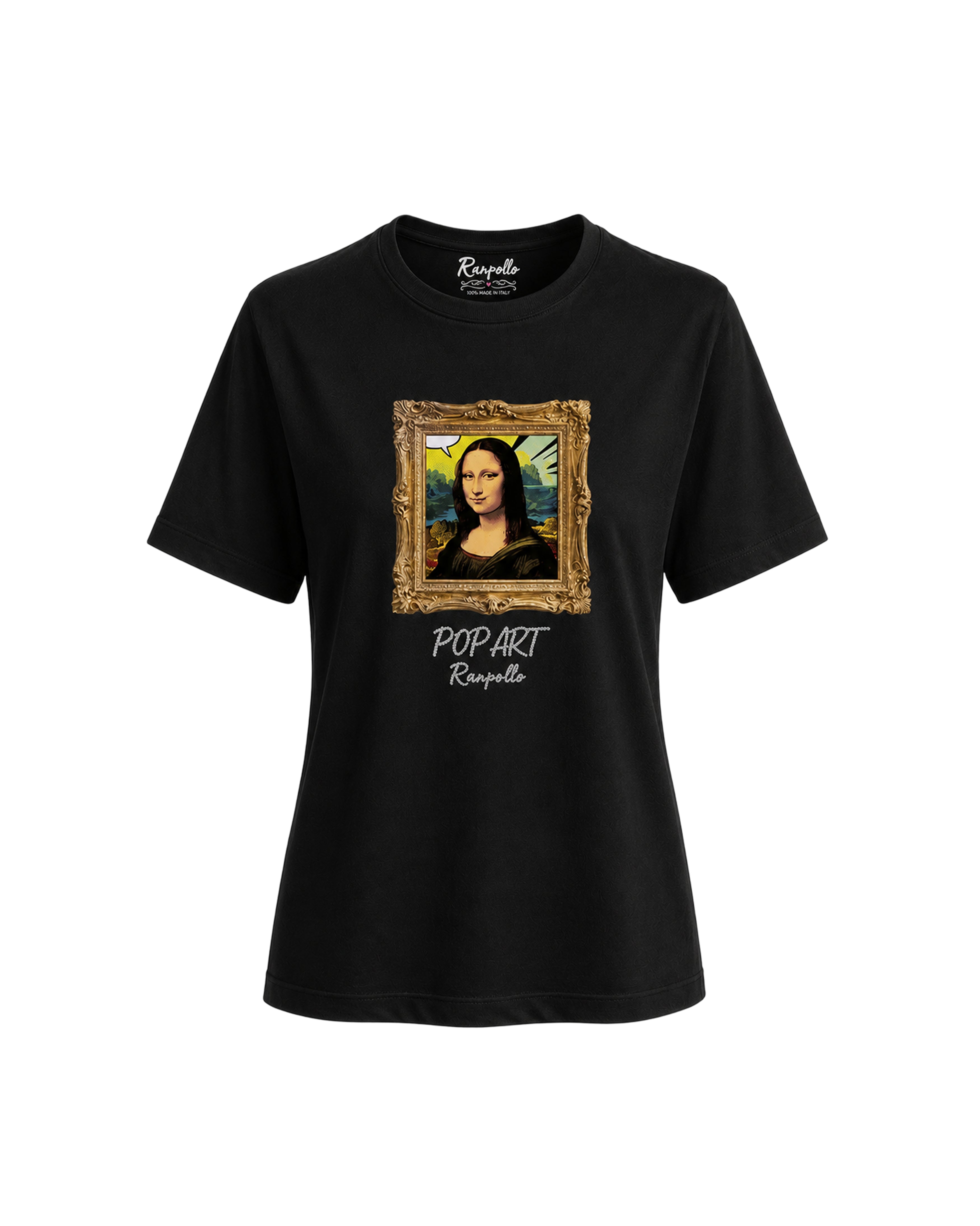 T-shirt Regular Strass Popgioco