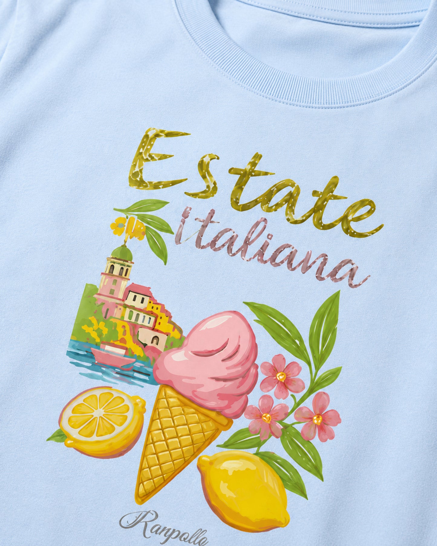 T-shirt Curvy Strass Estateitaliana