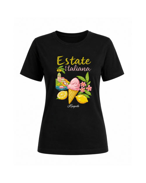 Carica immagine 1 in visualizzazione galleria. T-shirt Regular Strass Estateitaliana