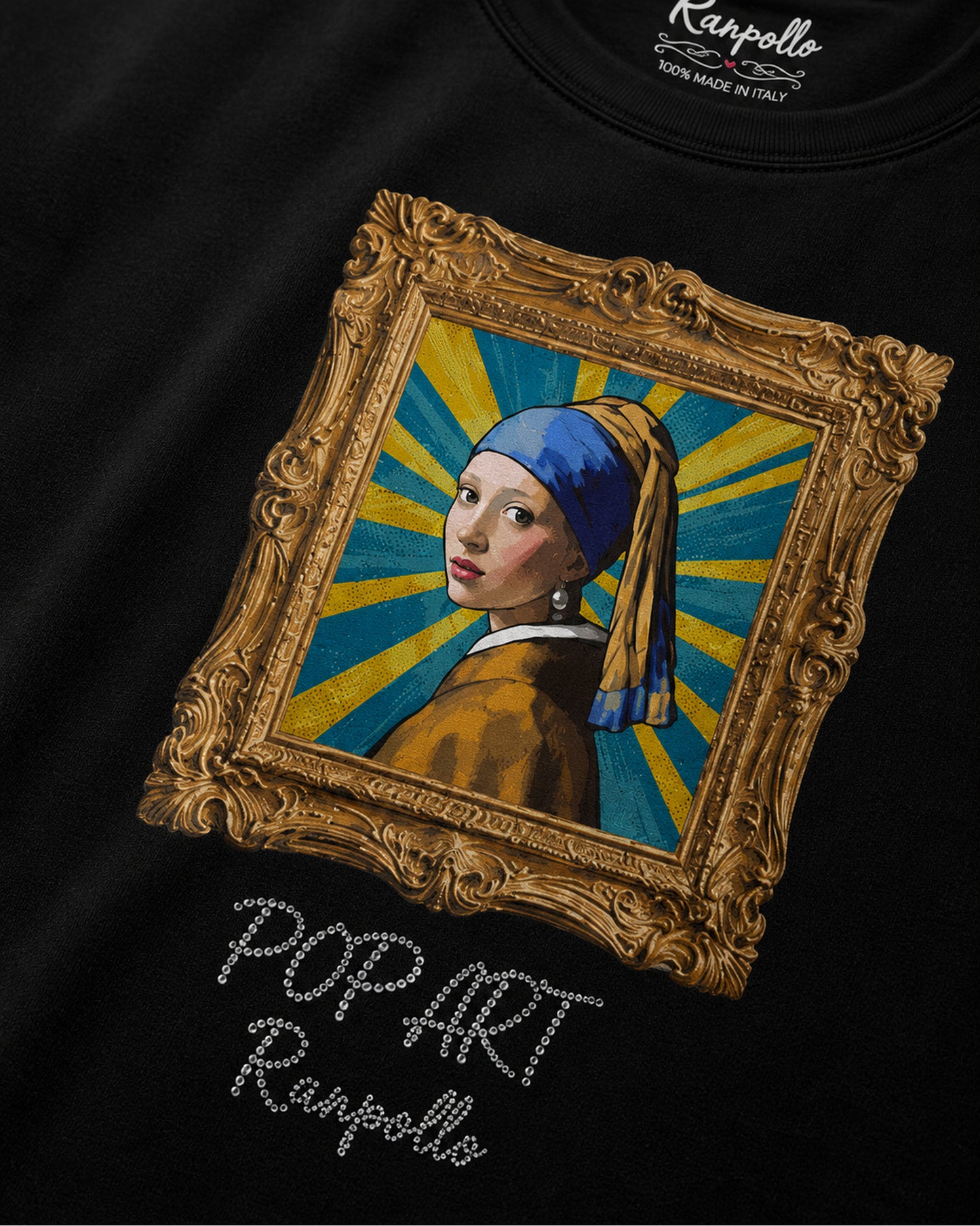 T-shirt Regular Strass Popperla