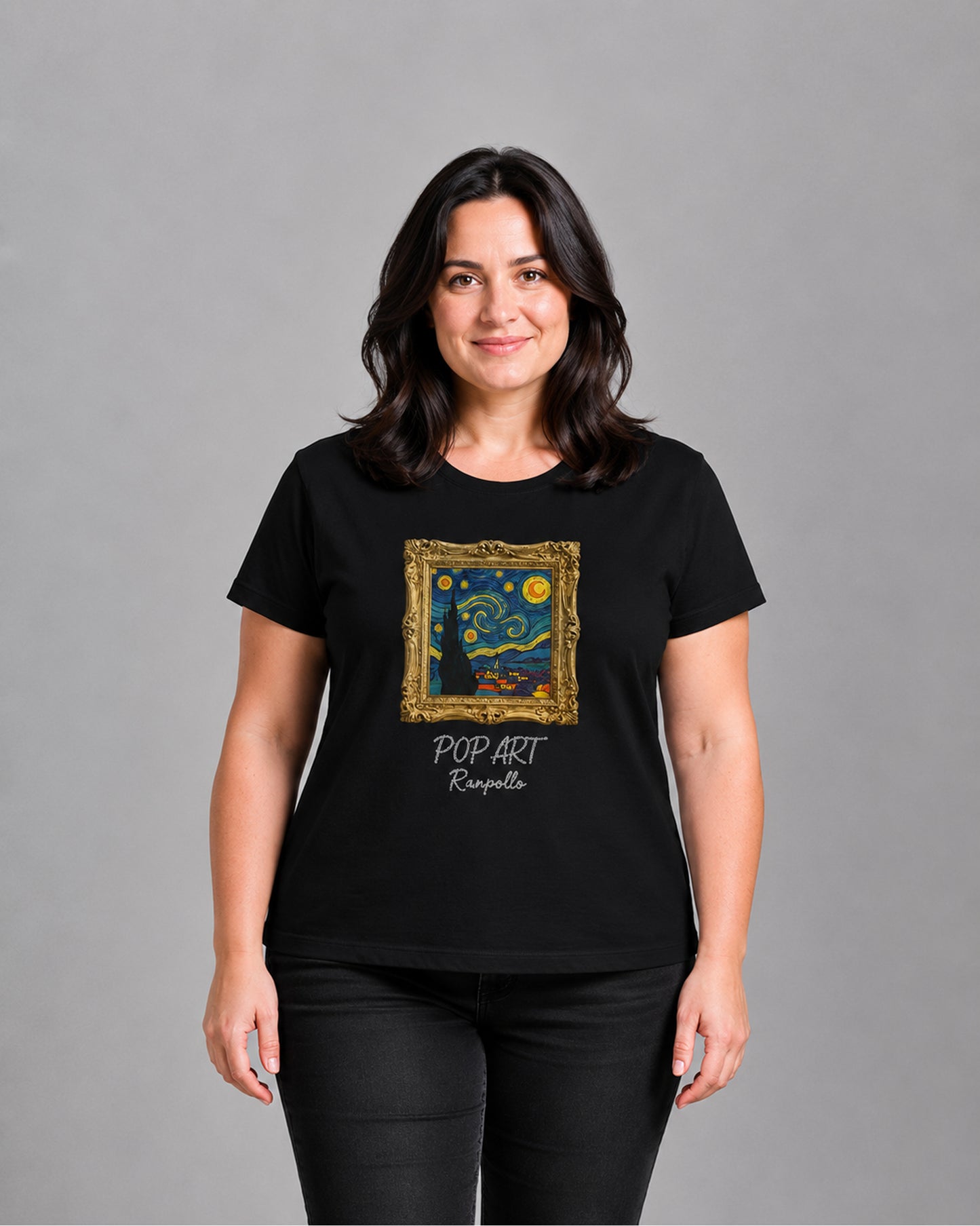 T-shirt Curvy Strass Popnotte
