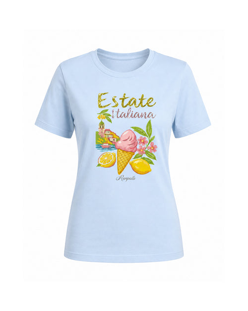 Carica immagine 1 in visualizzazione galleria. T-shirt Curvy Strass Estateitaliana