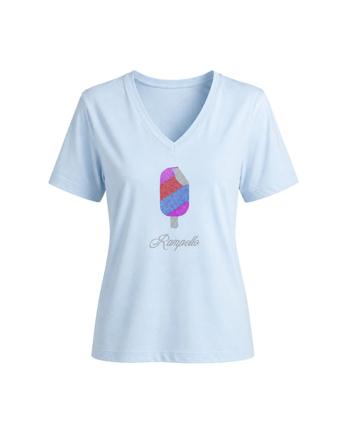 Carica immagine 1 in visualizzazione galleria. T-shirt Curvy Strass Icecream