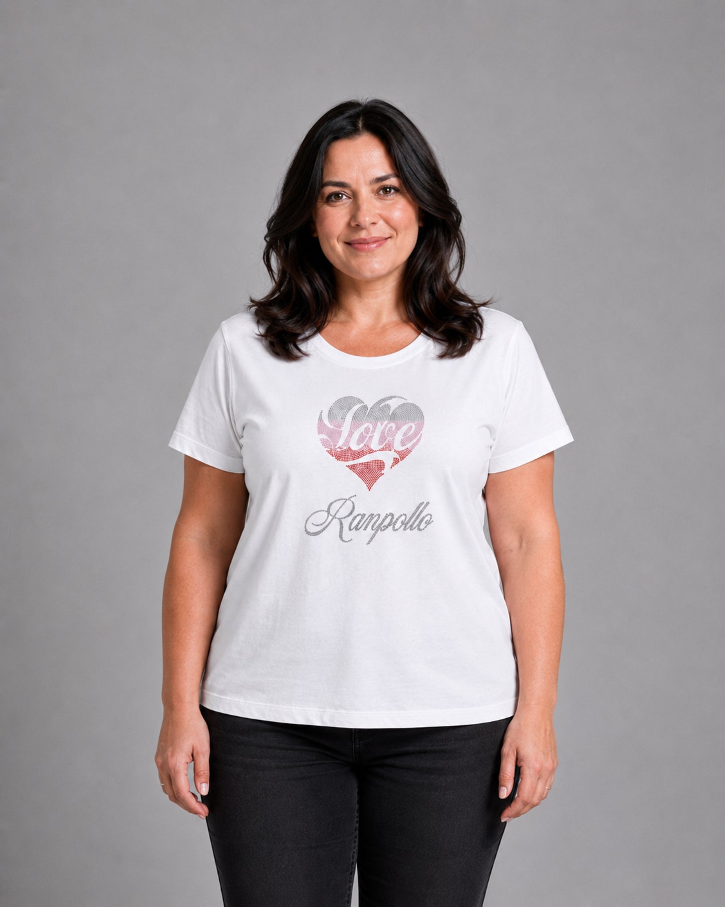 T-shirt Curvy Strass Love