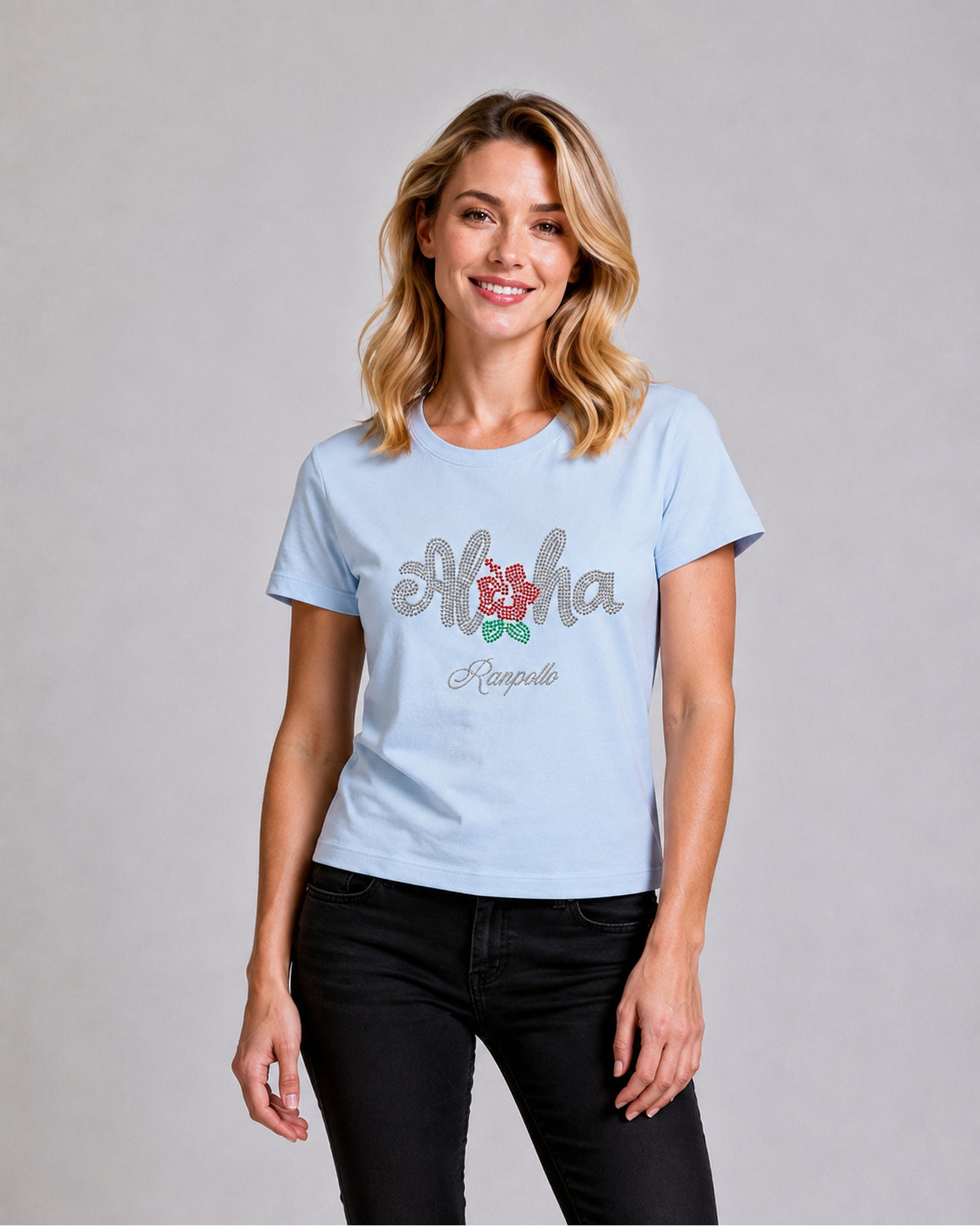 T-shirt Regular Strass Aloha