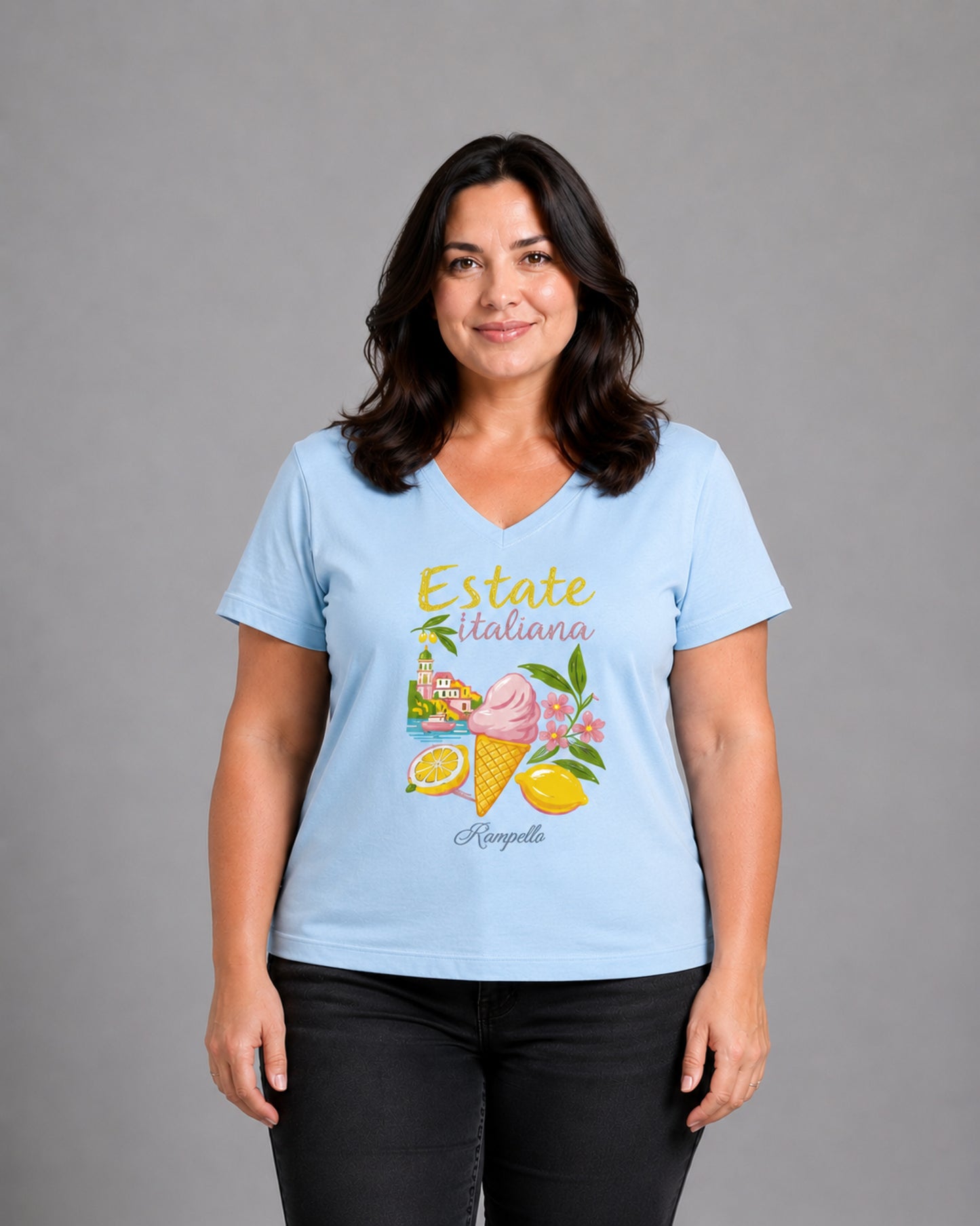 T-shirt Curvy Strass Estateitaliana