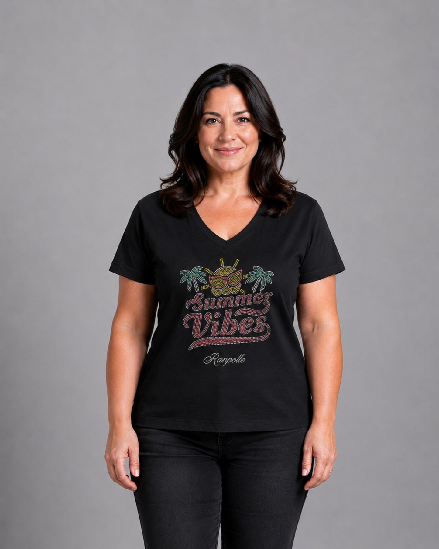 T-shirt Curvy Strass Summervibes