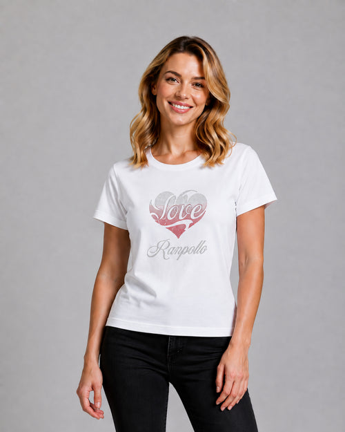 Carica immagine 1 in visualizzazione galleria. T-shirt Regular Strass Love