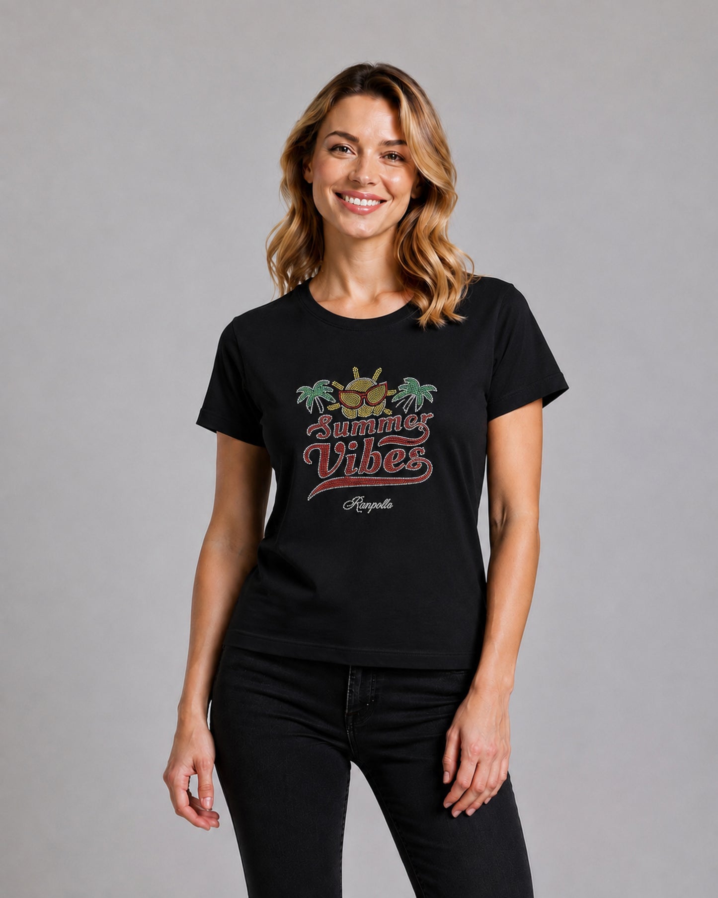 T-shirt Regular Strass Summervibes