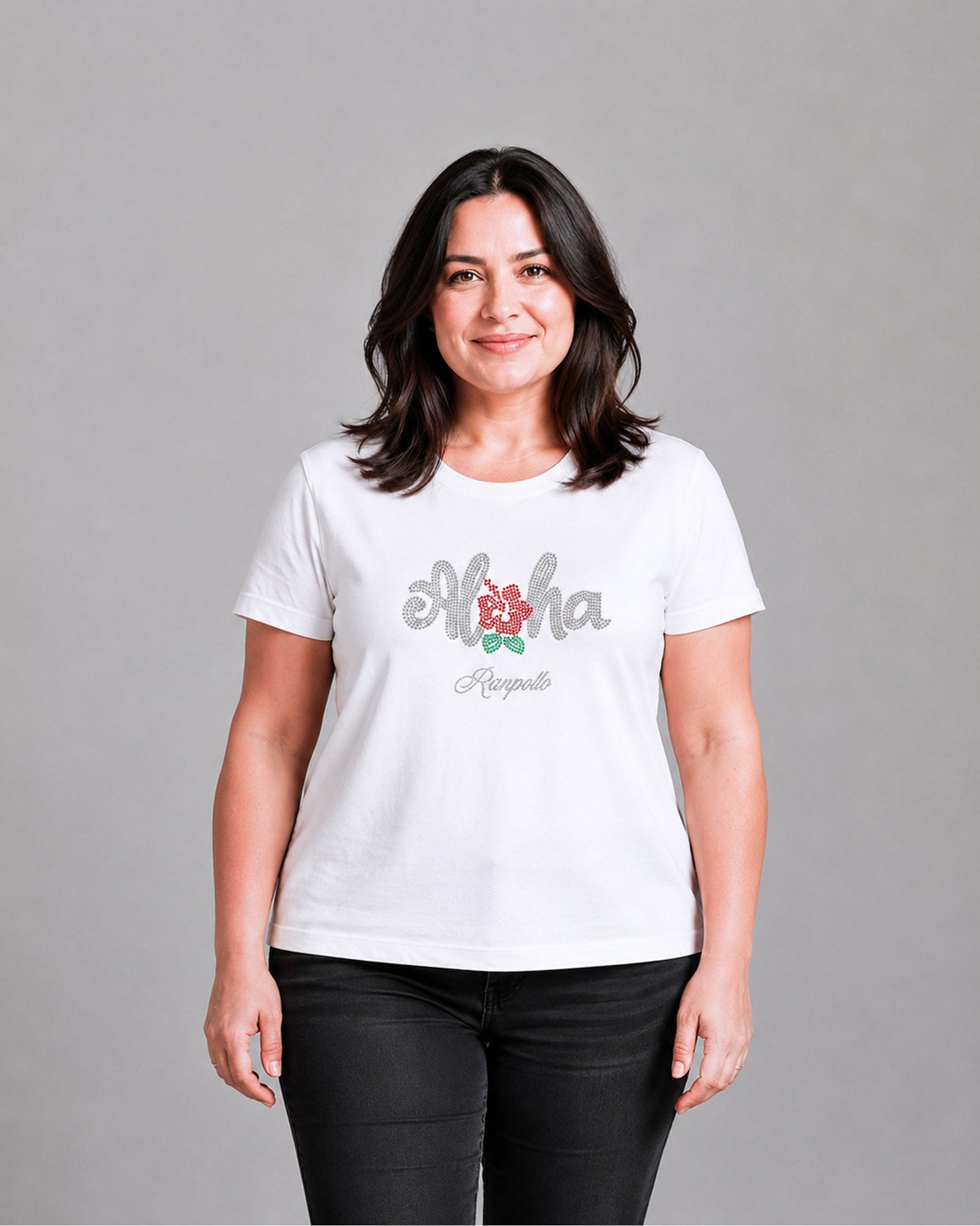 T-shirt Curvy Strass Aloha