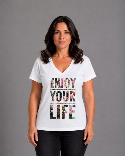 Load image 1 in gallery view. Curvy Enjoy T-shirt