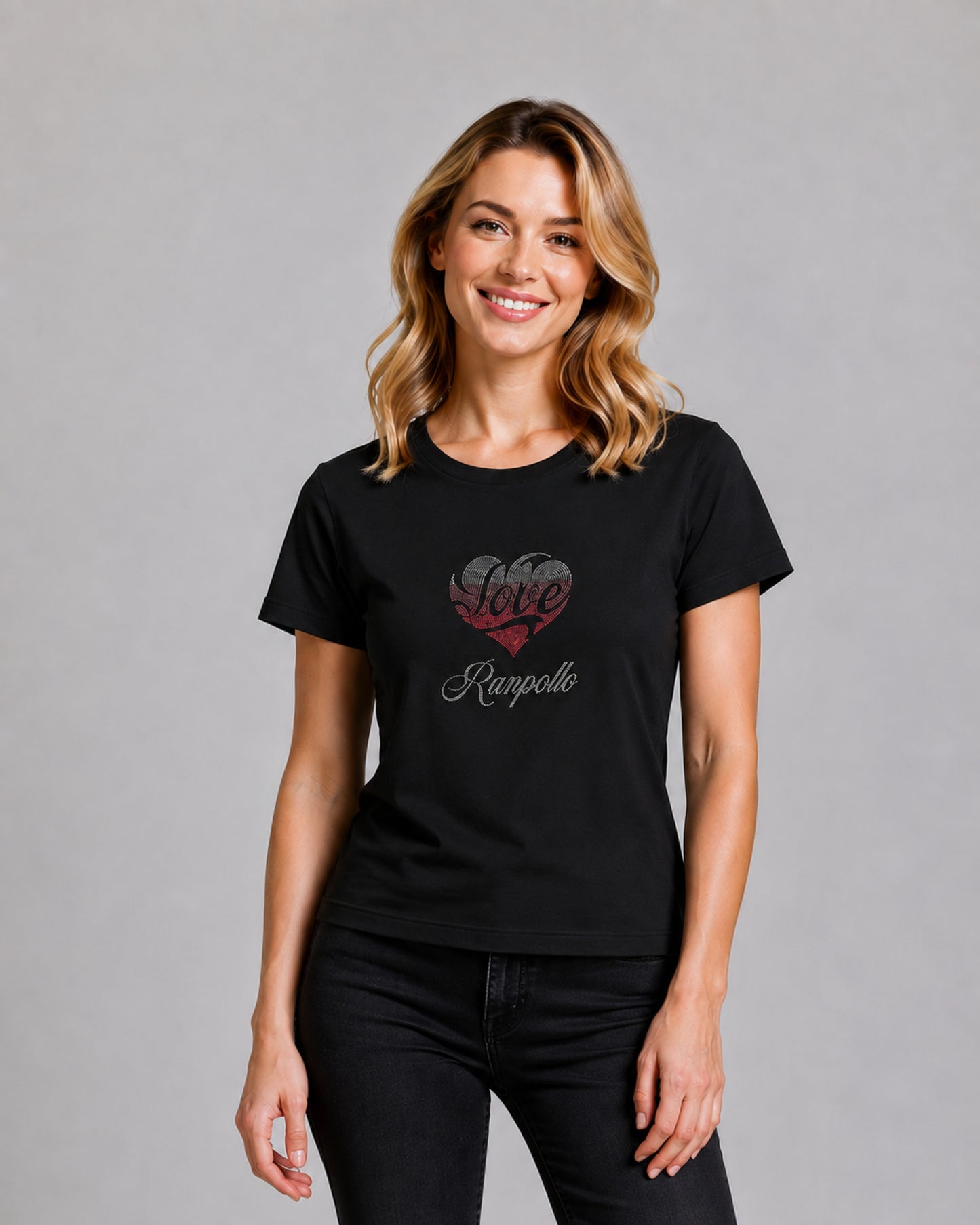 T-shirt Regular Strass Love