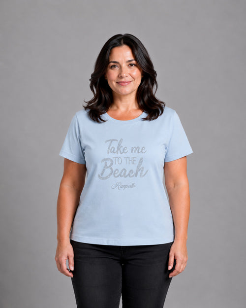 Carica immagine 1 in visualizzazione galleria. T-shirt Curvy Strass Takebeach