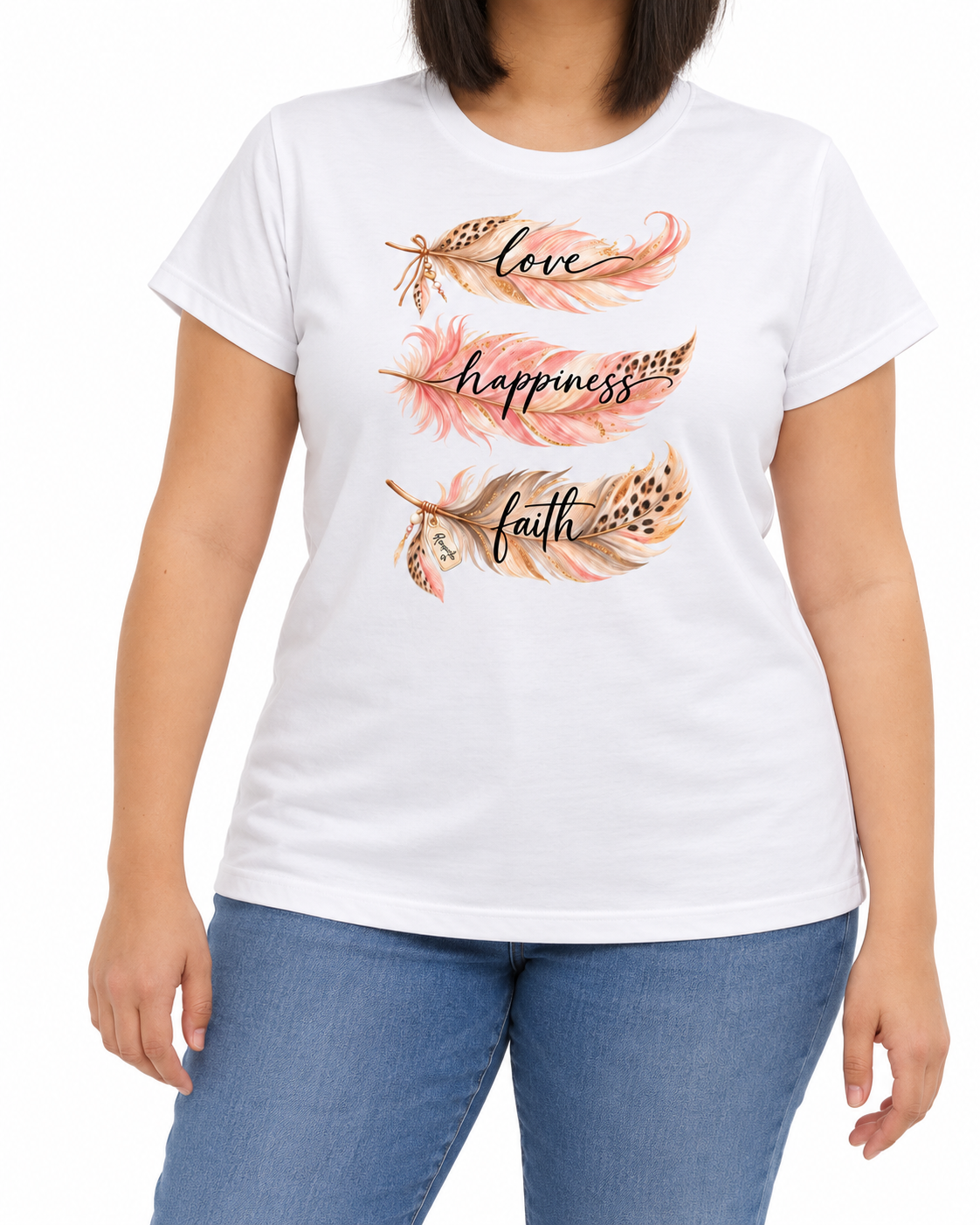 T-shirt Curvy Feathers