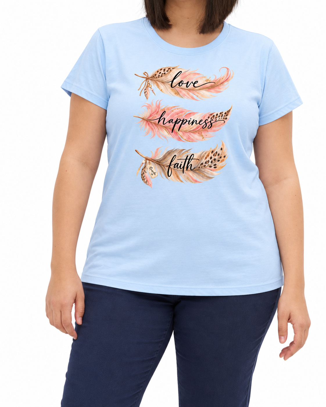 T-shirt Curvy Feathers