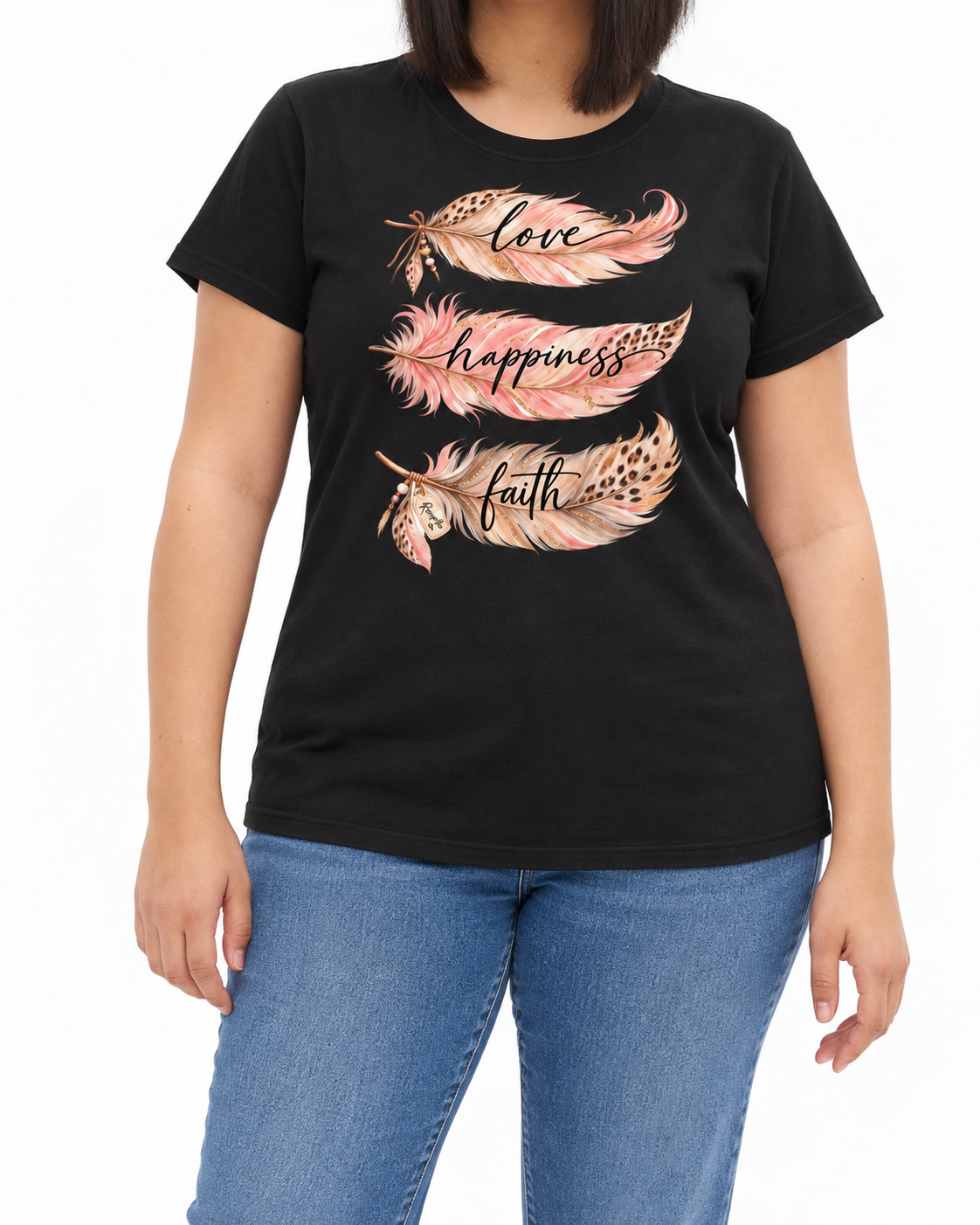 T-shirt Curvy Feathers
