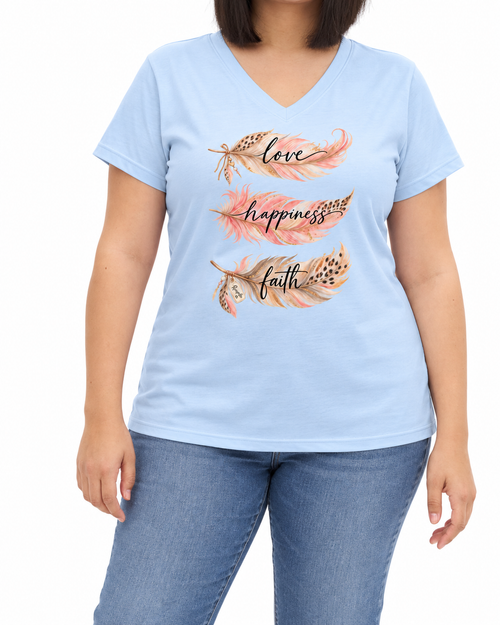 Carica immagine 1 in visualizzazione galleria. T-shirt Curvy Feathers