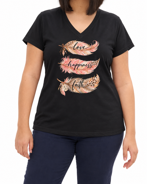 Carica immagine 1 in visualizzazione galleria. T-shirt Curvy Feathers