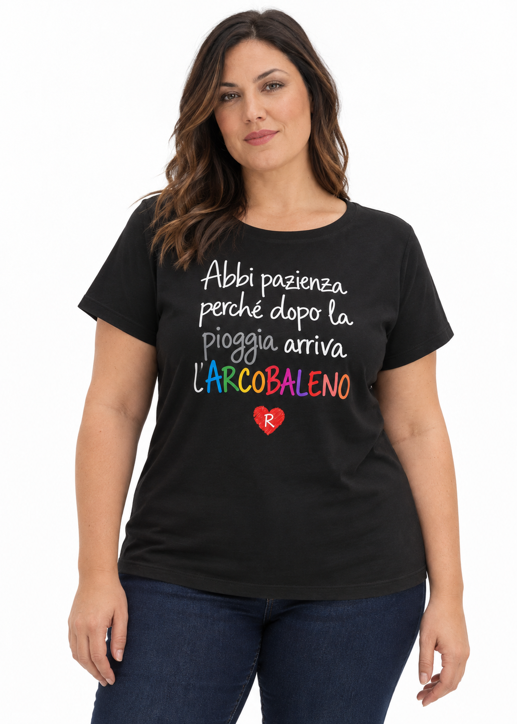 T-shirt Curvy Arcobaleno