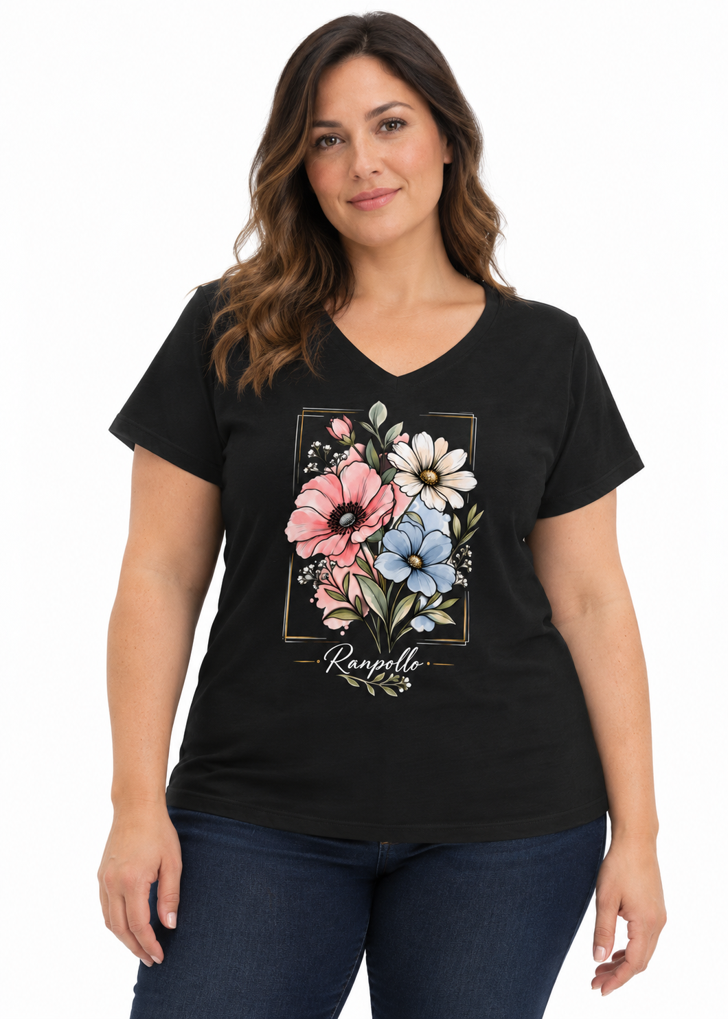 T-shirt Curvy Basicflower