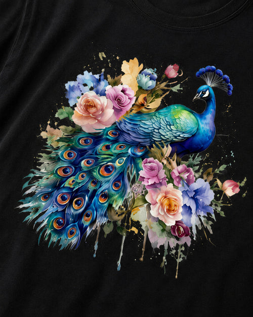 Carica immagine 1 in visualizzazione galleria. T-shirt Curvy Pavone