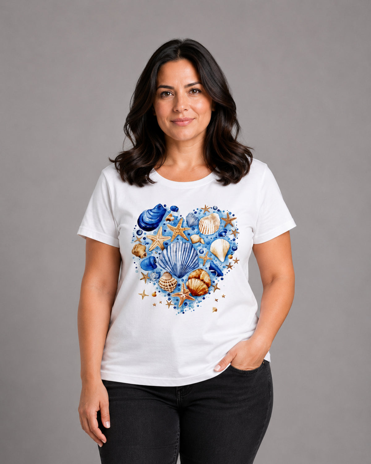 T-shirt Curvy Blueshell