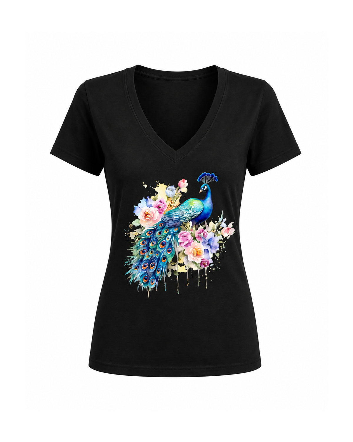 T-shirt Curvy Pavone