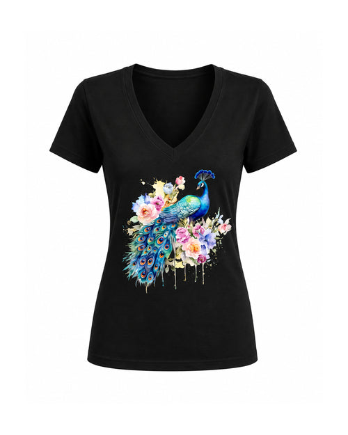 Carica immagine 1 in visualizzazione galleria. T-shirt Curvy Pavone