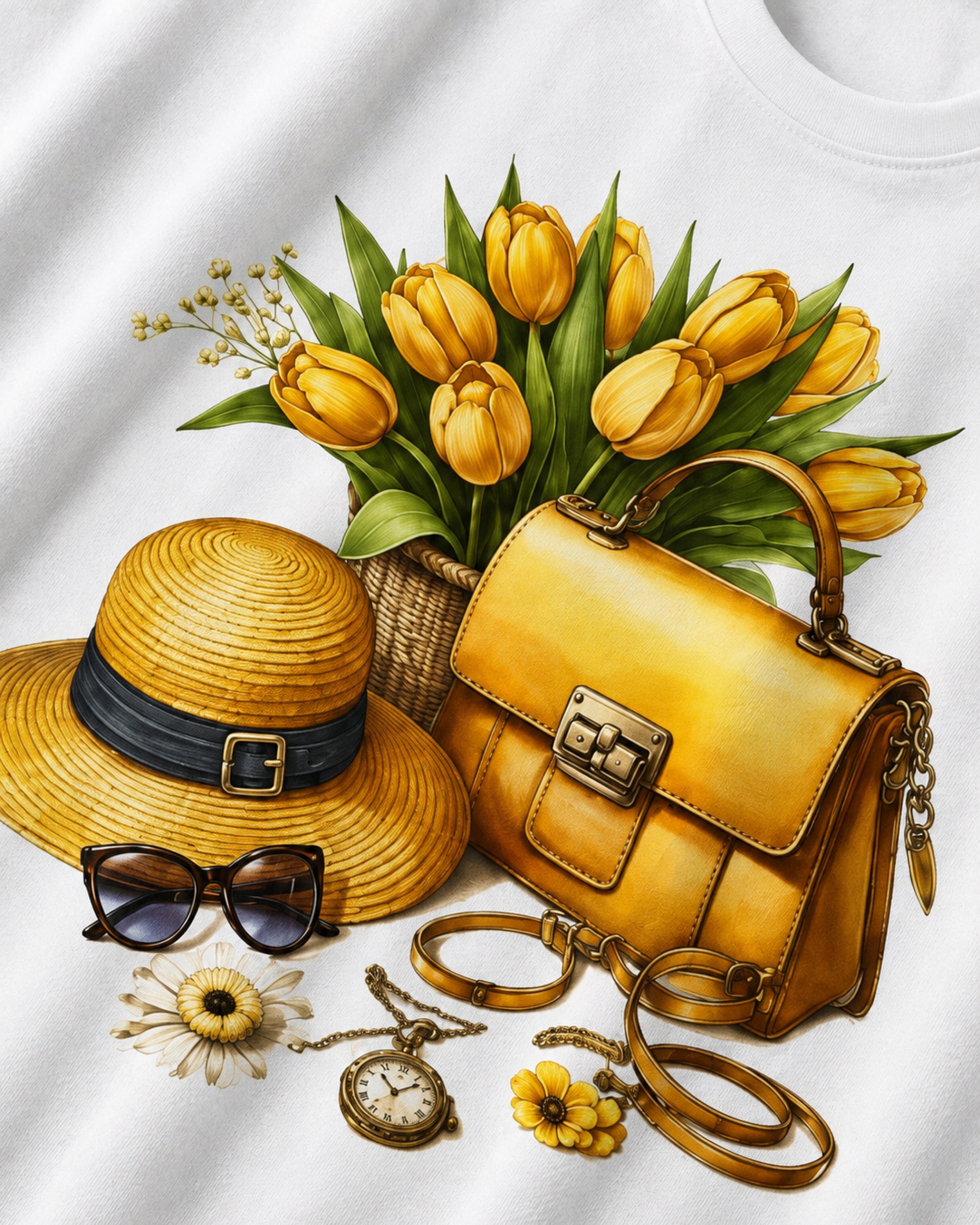 T-shirt Curvy Yellow