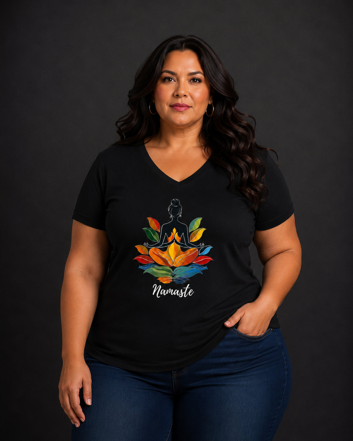 T-shirt Curvy Namaste