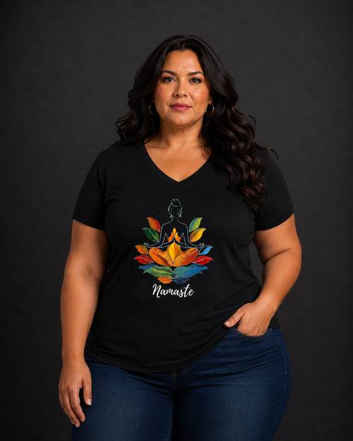 Carica immagine 1 in visualizzazione galleria. T-shirt Curvy Namaste