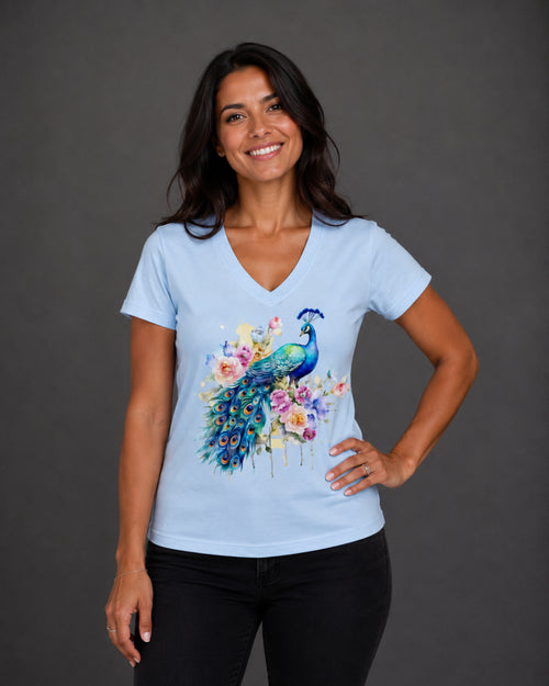 Carica immagine 1 in visualizzazione galleria. T-shirt Regular Pavone