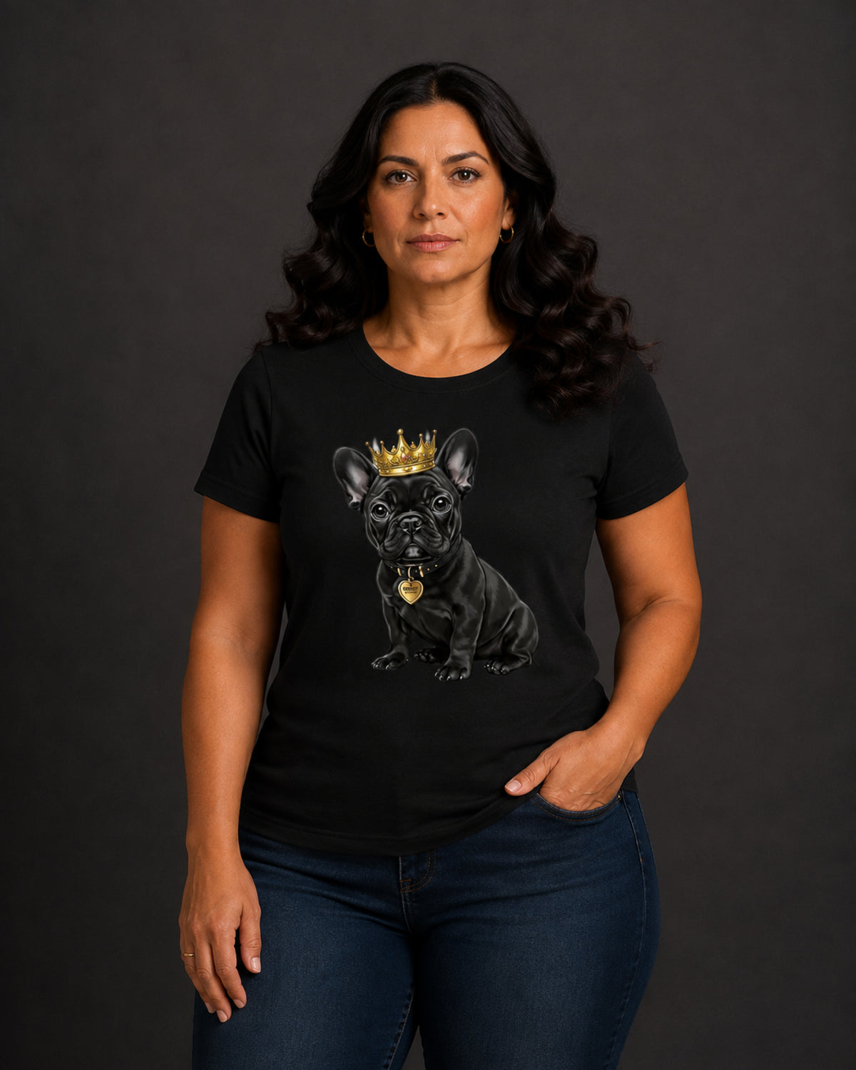 T-shirt Curvy Bullblack