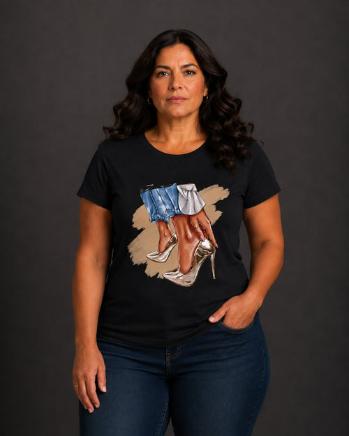 Carica immagine 1 in visualizzazione galleria. T-shirt Curvy Goldshoes