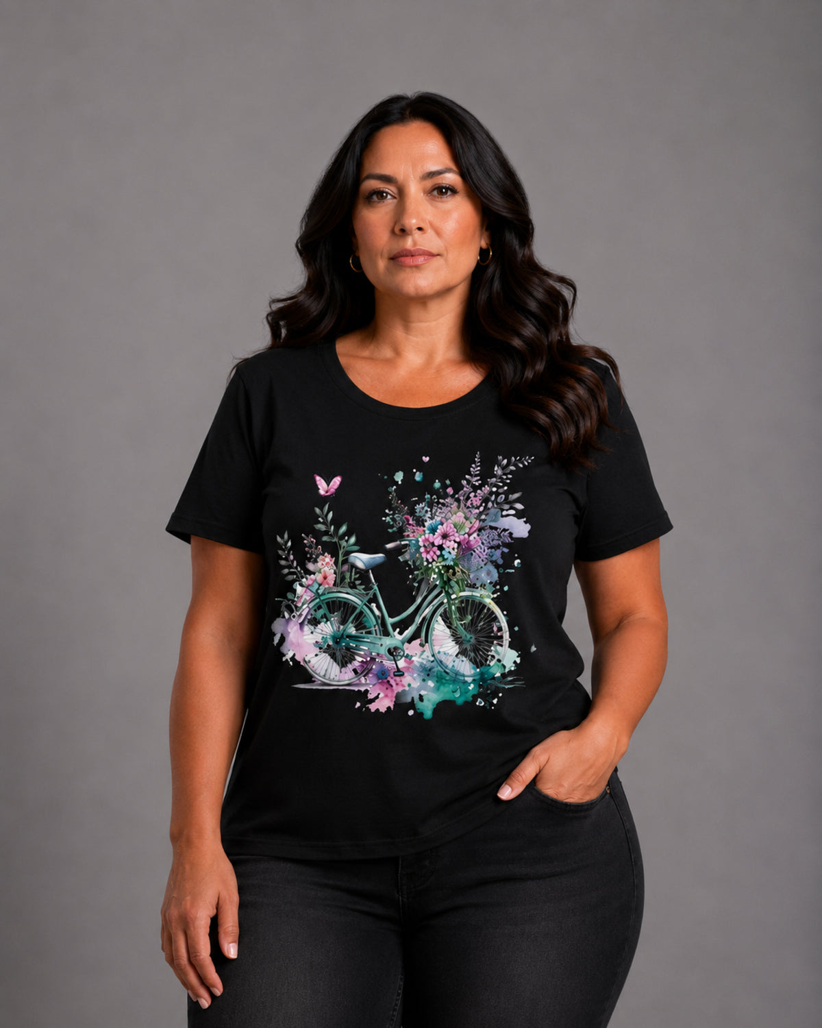 T-shirt Curvy Bike