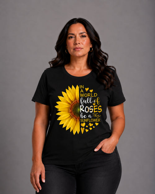 Carica immagine 1 in visualizzazione galleria. T-shirt Curvy Sunflower