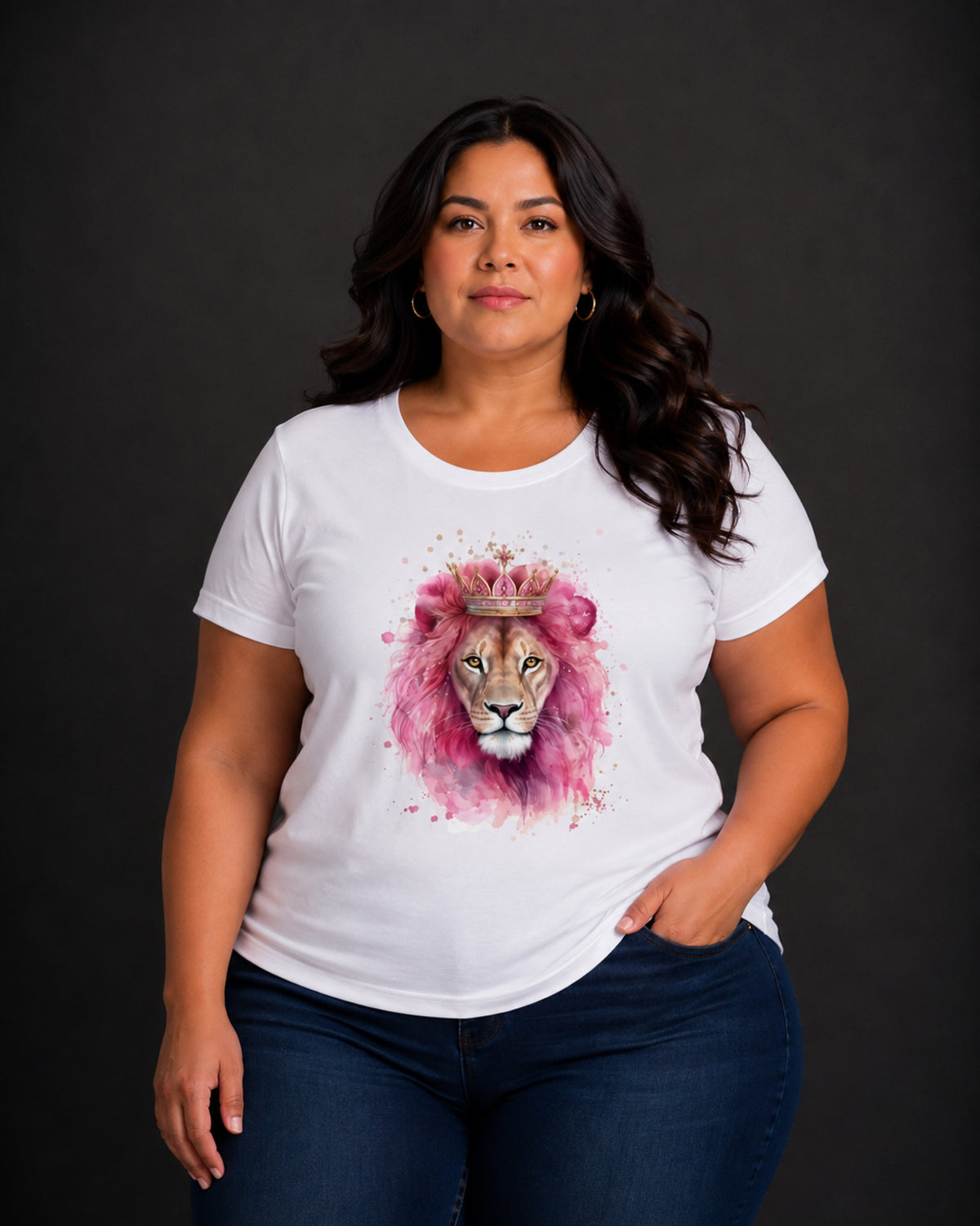 T-shirt Curvy Pinklion