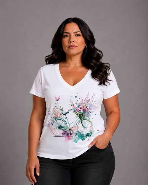 Carica immagine 1 in visualizzazione galleria. T-shirt Curvy Bike